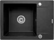 Zlewozmywaki - Pyramis KORFU 62x46 1B 1D czarny 070060301 - miniaturka - grafika 1