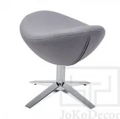 Pufy i podnóżki - KING HOME Podnóżek EGG SZEROKI szary.18 - wełna, stal HE-066.SHO18.OTTO [9998835] - miniaturka - grafika 1