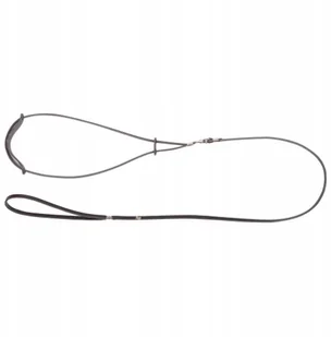 Dingo Smycz Ringowa Ze Skóry 0,8x150 CM Czarna - Smycze dla psów - miniaturka - grafika 2