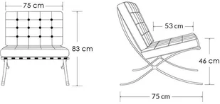 King Home Fotel BARCELON PRESTIGE PLUS czarny - 100% skóra naturalna, włoska selekcjonowana, podstawa chrom T03-1.BLACK.PP - Fotele - miniaturka - grafika 8