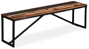 vidaXL Ławka z drewna odzyskanego 160x35x45 cm vidaXL - Ławki do przedpokoju - miniaturka - grafika 4