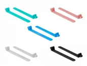 Kanały kablowe - Delock 18829 opaska kablowa Releasable cable tie Silikon Różne kolory 10 szt. - miniaturka - grafika 1