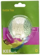 Zabawki dla kotów - Kerbl KERBL piłka do gry z sizalu grzechotka/wiosna, 6 cm, różne kolory - miniaturka - grafika 1