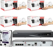 Zestawy do monitoringu - HIKVISION Zestaw do monitoringu IP 4 Kamery 2Mpx Full HD POE - miniaturka - grafika 1