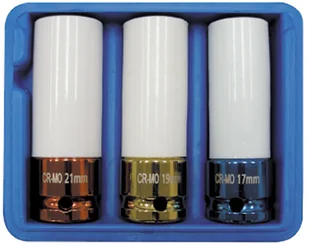 Proline zestaw nasadek udarowych 1/2 cala do felg 17, 19, 21mm, CrMo 29080 - Nasadki do elektronarzędzi - miniaturka - grafika 2