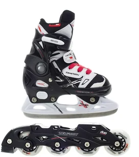 Tempish Łyżwy/Rolki regulowane Neo-X Duo kolor czarno-biały roz S 13000008252-S) - Łyżwy - miniaturka - grafika 2