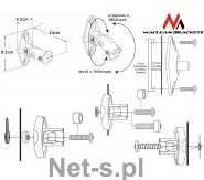 MACLEAN Uchwyt głośnikowy do kolumn MC-528 komplet 2szt - Głośniki - stojaki i akcesoria - miniaturka - grafika 2