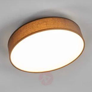 Szara, tekstylna lampa sufitowa LED Saira, 30 cm - Lampy sufitowe - miniaturka - grafika 3