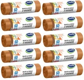 Worki na śmieci - Worki Na Śmieci 60L Brązowe Bio Segregacja x10 - miniaturka - grafika 1