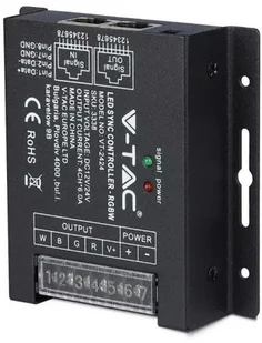 V-TAC Sterownik Taśm LED RGBW Radiowy 12V/24V 288W/576W RJ45 VT-2424 - Akcesoria do oświetlenia - miniaturka - grafika 3