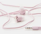 Słuchawki - sinsay Słuchawki dokanałowe - Różowe - miniaturka - grafika 1