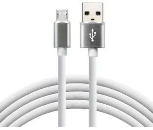 everActive Kabel przewód silikonowy USB micro USB everActive CBS-1MW 100cm z obsługą szybkiego ładowania do 2,4A biały CBS-1MW - Kable USB - miniaturka - grafika 5