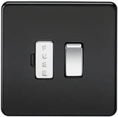 Bezpieczniki elektryczne - Grene Knightsbridge Knightsbridge SF6300MB bezśrubowy 13 A przełączany czubkowy, matowy czarny z chromowanym kołyskiem SF6300MB - miniaturka - grafika 1