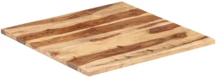 vidaXL Blat stołu, lite drewno sheesham, 25-27 mm, 70x70 cm vidaXL - Blaty meblowe i parapety okienne - miniaturka - grafika 7