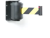 Wyposażenie miejsc publicznych - AJ Taśmowy system wygradzający 180° L 4500 mm czarny żółto-czarna taśma 312474 - miniaturka - grafika 1