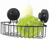 Półki łazienkowe - GELCO 709394 regał narożny z przyssawką metal epoksydowy/ABS czarny 18 x 26,5 x 8,5 cm 709394 - miniaturka - grafika 1