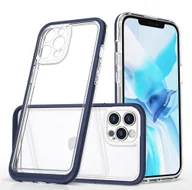 Etui i futerały do telefonów - Hurtel Clear 3in1 etui do iPhone 12 Pro żelowy pokrowiec z ramką niebieski - miniaturka - grafika 1