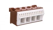 Rozdzielnie elektryczne - Hager POLO Blok samozacisków QC 63A brązowy 18 przyłączy 33x75x34mm KN18P KN18P - miniaturka - grafika 1