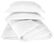 Pościel dla dzieci - De Witte Lietaer Pościel de Witte lietaer zygo poszewka na kołdrę + 2 poszewki na poduszkę z kierownicy czesana bawełna biały 200 x 220 cm Parure Zygo White/Blanc 200 - miniaturka - grafika 1