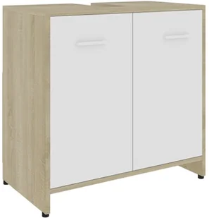 VidaXL Lumarko 4-częściowy zestaw mebli łazienkowych, biel i dąb sonoma 3071716 VidaXL - Meble łazienkowe - miniaturka - grafika 5