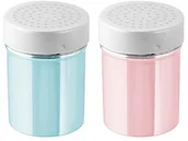 Pojemniki na przyprawy - Fackelmann Zenker firmy  43911 grubo shaker 8 cm, jasnoniebieska/różowe 43911 - miniaturka - grafika 1