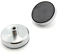 Dekoracje domu - Magnet Expert 80 MM średnica x 32 MM wysokości x M10 pot na magnes ferrytowy gwintowane  60 kg przeciągnąć (zestaw 1) F4MH80-1 - miniaturka - grafika 1