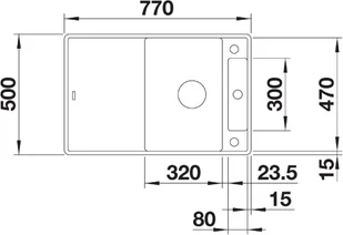 Blanco AXIA III 45S-F szarość skały 523200 - Zlewozmywaki - miniaturka - grafika 3