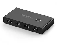 Huby USB - UGREEN ugreen USB 2.0 Switch 4 ports na 2 PCS 2 in 4 Out przełącznik z 2 USB 2.0 kabel do drukarki, skanera, klawiatury, myszy USB Sticks, zewnętrzne dyski twarde,, zestawów słuchawkowych itp Czarny - miniaturka - grafika 1