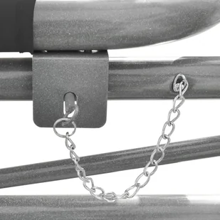 vidaXL Huśtawka ogrodowa z baldachimem, 220x160x240 cm, antracytowa - Huśtawki - miniaturka - grafika 5