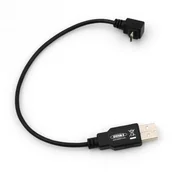 Kable USB - System-S System-S krótki przewód micro USB do transmisji danych kabel do ładowania z pod kątem 90 stopni śrubami pociągowymi wsteczna opracowana 20 cm 45975466-61 - miniaturka - grafika 1