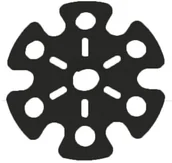 Kije trekkingowe - Viking Talerzyki śniegowe 5005 09 Czarny - miniaturka - grafika 1