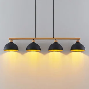 Lindby Tirzana lampa wisząca, 4-punktowa, czarna - Lampy sufitowe - miniaturka - grafika 4