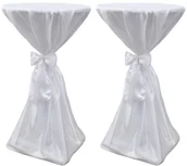 Obrusy i serwetki - vidaXL Obrus biały ze wstążką, 60 cm, 2 sztuki - miniaturka - grafika 1