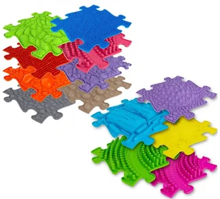 Mata Ortopedyczna Duży Zestaw 13 Puzzli Sensoryka - Zabawki sensoryczne - miniaturka - grafika 2