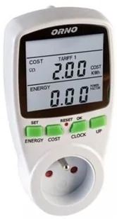 Orno Licznik zużycia energii elektrycznej watomierz miernik mocy dwutaryfowy OR- - Liczniki energii elektrycznej - miniaturka - grafika 6