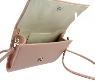 PolskaGalanteria.pl Elegancka Torebka/Kopertówka Torebka Wizytowa PolskaGalanteria WZÓR 1 BL PUDROWY RÓŻ II KRÓTKA - Torebki damskie - miniaturka - grafika 3