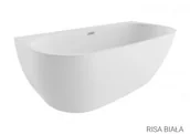 Wanny - Polimat 00477 Wanna wolnostojąca przyścienna 160x80 RISA biała - miniaturka - grafika 1