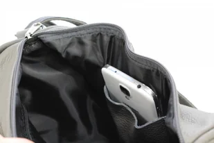 Magre (PL) Plecak Skórzany (PL) JOWITA Skóra Naturalna Licowa GRAFITOWO-BEŻOWY - Plecaki - miniaturka - grafika 4