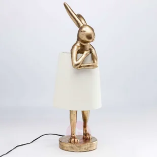 KARE Animal Rabbit lampa stołowa złota/biała - Lampy stojące - miniaturka - grafika 4