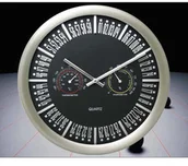 Zegary - Atrix Zegar ścienny ze stali stacja pogody AS2317TH - miniaturka - grafika 1