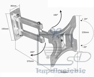 MOUNTY Uchwyt ścienny mały ze standardem VESA 37'' - Uchwyty do telewizora - miniaturka - grafika 5