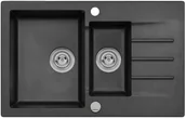 Zlewozmywaki - AXIS GROUP Zlew Mojito 120 1,5-komorowy czarny - miniaturka - grafika 1