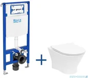 Stelaże i zestawy podtynkowe do WC - Roca Victoria zestaw podtynkowy stelaż Duplo One+miska Nexo Rimless+deska Slim A893104460 - miniaturka - grafika 1