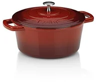 Naczynia żaroodporne - Kela Calidao naczynie do pieczenia z pokrywką, żeliwo, powłoka emaliowana, przeznaczony do płyt indukcyjnych 11941 - miniaturka - grafika 1