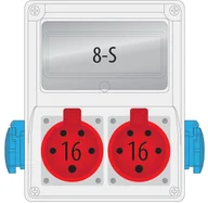 Rozdzielnie elektryczne - Pawbol Rozdzielnica R-BOX 240-8 2x16A/5p 2x250V 8S B.1811 B.1811 - miniaturka - grafika 1