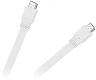Kable - CABLETECH KPO3725-1.8 Kabel HDMI-HDMI płaski biały 1.4v 1.8m LEC-KPO3725-1.8 - miniaturka - grafika 1