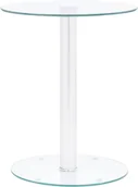 Ławy i stoliki kawowe - vidaXL vidaXL Stolik kawowy, przezroczysty, 40 cm, szkło hartowane - miniaturka - grafika 1
