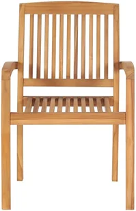 vidaXL Krzesła ogrodowe, 2 szt., czerwone poduszki, lite drewno tekowe - Fotele i krzesła ogrodowe - miniaturka - grafika 15