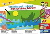 Szkolne artykuły papiernicze - GIMBOO Blok rysunkowy A4, 20 kart., 70gsm, mix kolorów 7531BTS17-99/K - miniaturka - grafika 1