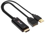 Części serwisowe do telefonów - Club 3D video adapter - DisplayPort / HDMI - 25 cm - miniaturka - grafika 1